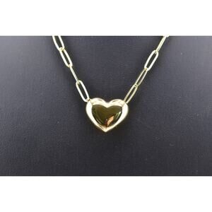 Rachel Reinhardt 14K Gold Vermeil Puffy Heart Pendant Necklace